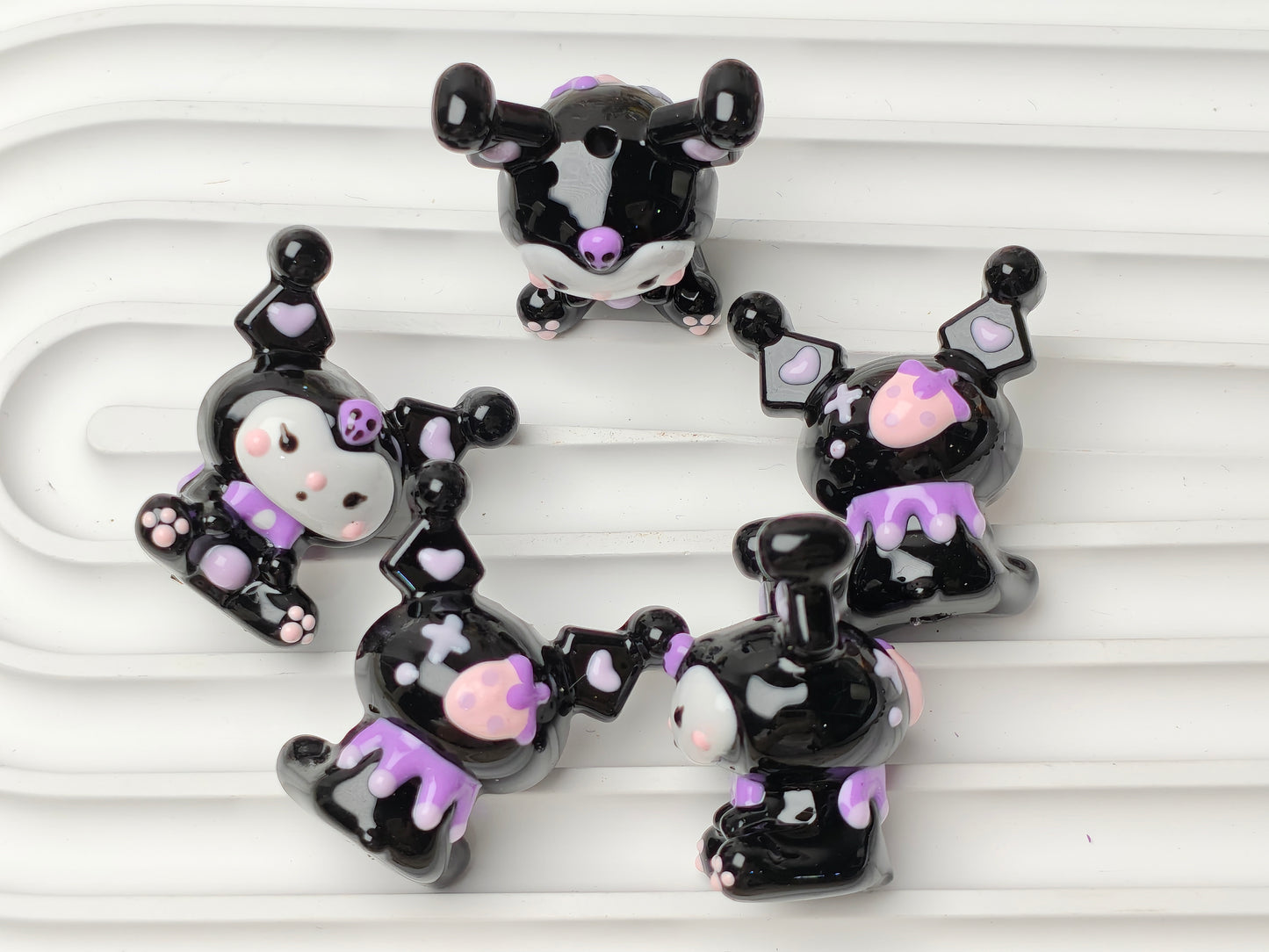 TT0597-5 Pieces Three-dimensional HK acrylic hand-painted beads , Fit for pens