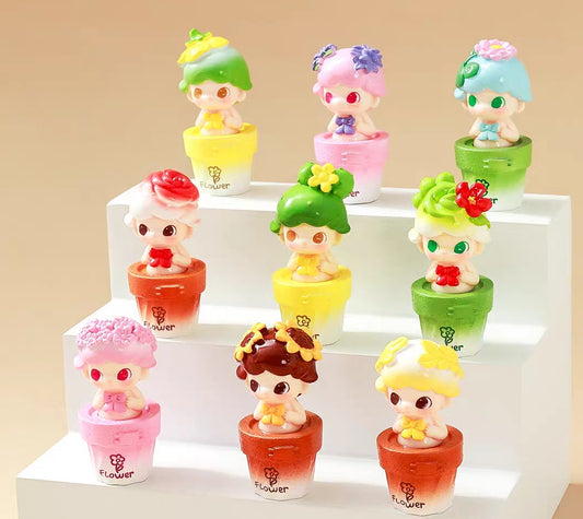 TT0579-9 Pieces Mixed flowerpot Dimo ornaments