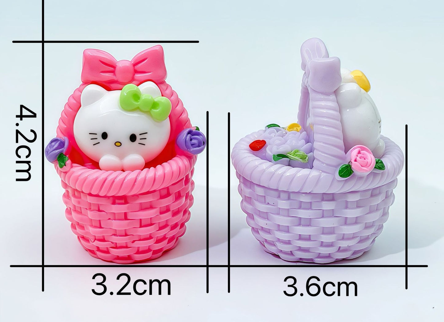 TT0581-10 Pieces Mixed flower basket HK ornaments