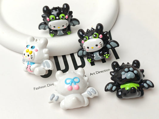 TT0584-5 Pieces Mixed toothless head cover HK hand-painted beads . Fit for beadable pens and phone chains
