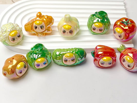 TT0598-10 Pieces Mixed vegetable series babythree ornaments
