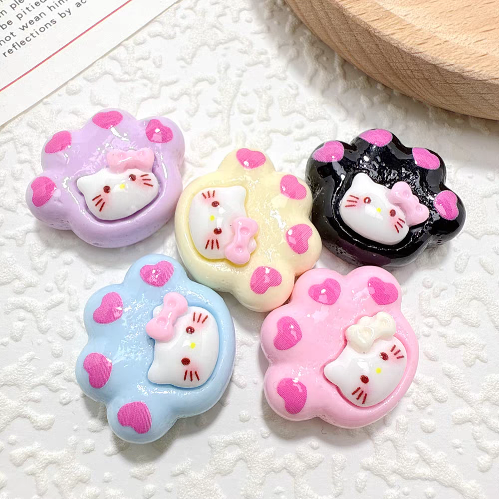 TT0603-20 Pieces Mixed cat scratch HK resin beads . Fit for bead pens