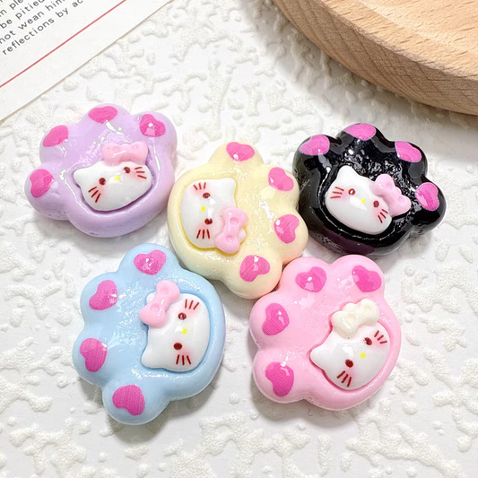 TT0603-20 Pieces Mixed cat scratch HK resin beads . Fit for bead pens